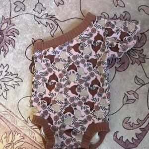 Boutique floral chicken baby girl outfit 9-12 months
